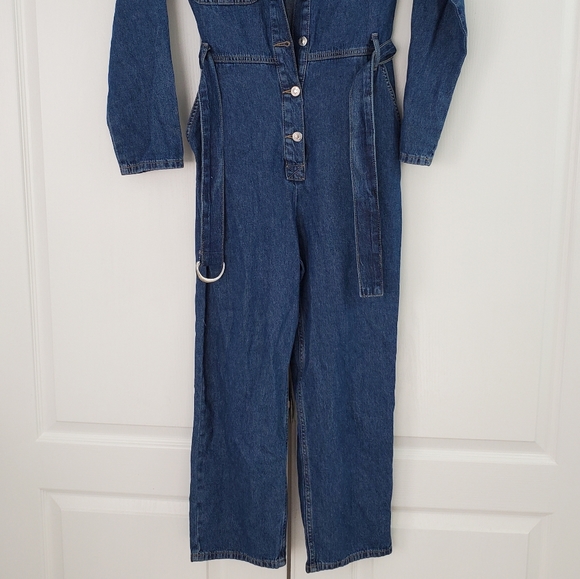 Topshop Utility Denim Jumpsuit, NWT - Picture 3 of 8